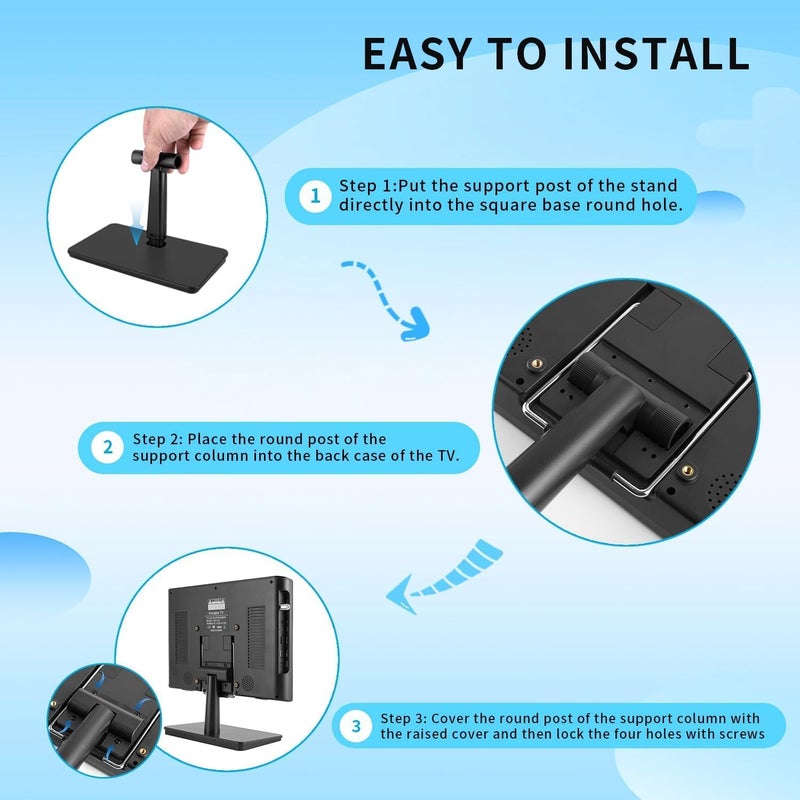 Jexiop 12.5 inch Security Monitor,Small Monitor with Speaker,Remote Control/HDMI/VGA/BNC/RCA Interfaces in for Home | Office | Warehouse Surveillance | RV - Image 3
